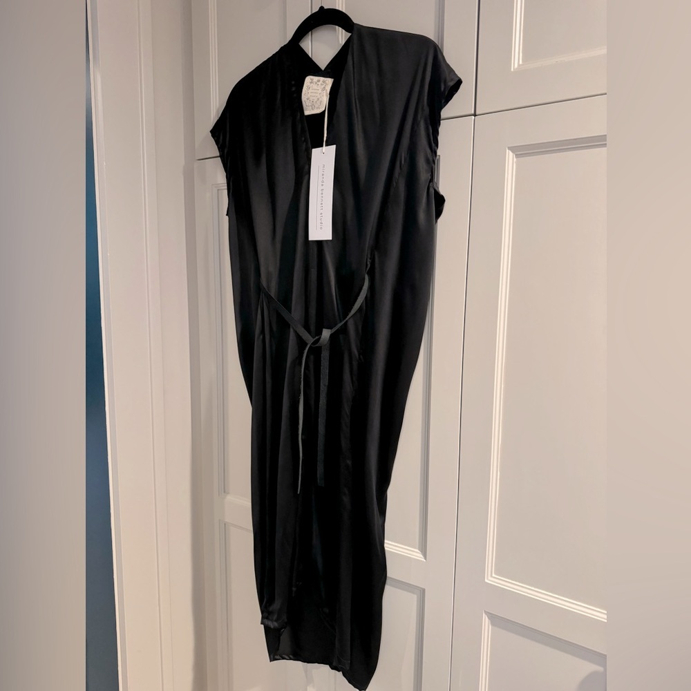 Miranda Bennett Studio Knot Dress Silk Charmeuse - NWT